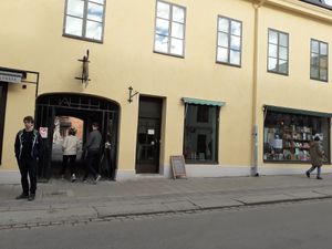 Exterior - signage is hard to spot at Vegano's in Uppsala