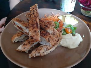 Grilled sandwich at Vegano's in Uppsala