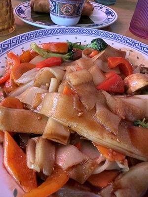 Street noodles with vegetables (specify vegan)  at Lucky Lotus in Des Moines