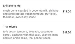 Both amazing but the Shiitake to me was stellar  at Blue Sushi Sake Grill in Des Moines