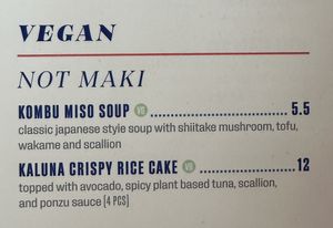 Menu  at Blue Sushi Sake Grill in Des Moines