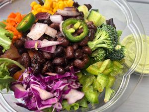 Salad with cilantro lime dressing  at Arnaud's Bon Sante - Food Truck in Huntsville