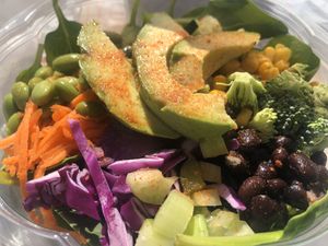 Salad with all the veggies + avocado  at Arnaud's Bon Sante - Food Truck in Huntsville