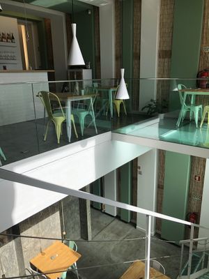 Additional seating downstairs  at Mundo Vegan - Vegan World in Funchal