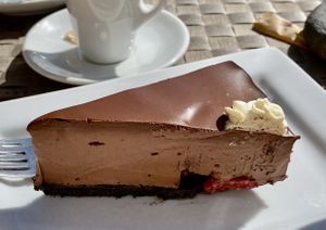Chocolate tarte  at Mundo Vegan - Vegan World in Funchal