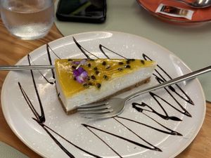 Passionsfrucht Cheescake  at Mundo Vegan - Vegan World in Funchal