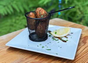vegan croquetes de bacalhau at Mundo Vegan - Vegan World in Funchal