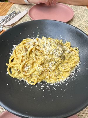 Vegan Carbonara at Mundo Vegan - Vegan World in Funchal