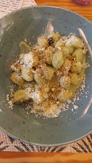 Spinach gnocchi at Mundo Vegan - Vegan World in Funchal