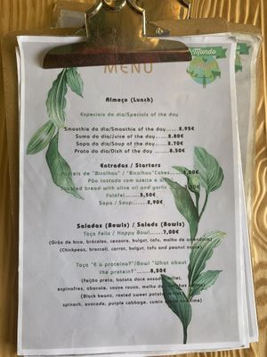 💯 vegan menu I at Mundo Vegan - Vegan World in Funchal