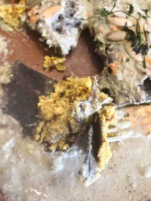 Los papadzules rellenos de tofu revuelto, 100% recomendados at Pali Pali del Valle in Mexico City