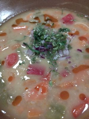 Sopa de habas at Pali Pali del Valle in Mexico City