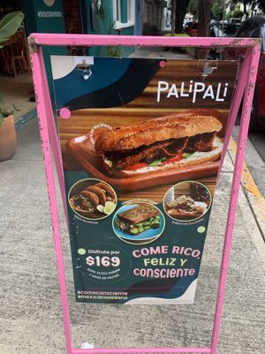 Sign backside   at Pali Pali del Valle in Mexico City