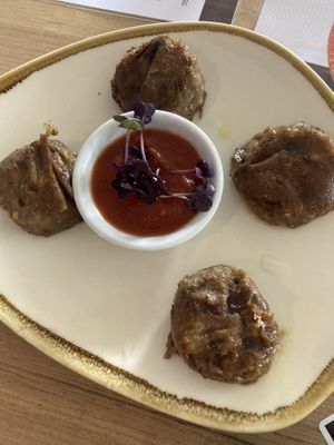Eggplant ‘meatballs' #Veganuary at Flux in Noosaville