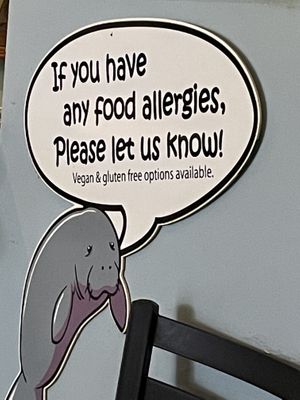   at The Manatee Cafe in St Augustine