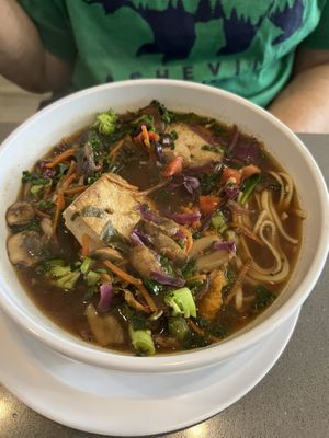 Noodle soup bowl with tofuu  at The Manatee Cafe in St Augustine