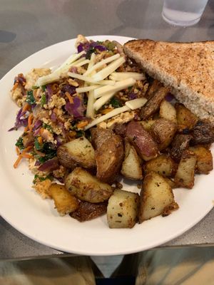 Tofu scramble, what!!!! at The Manatee Cafe in St Augustine