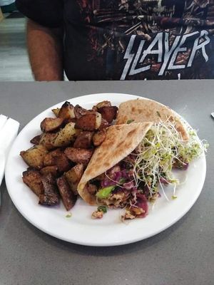 Tofu scramble burrito. at The Manatee Cafe in St Augustine