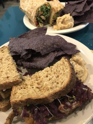 Vegan Reuben and Burrito at The Manatee Cafe in St Augustine