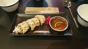 "Terrarossa Sign", Korean dumplings at Miss Miu - Europaallee in Zurich