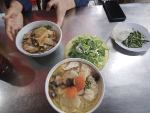 noodle soup and dry noodles dish at Tue Tam in Da Nang