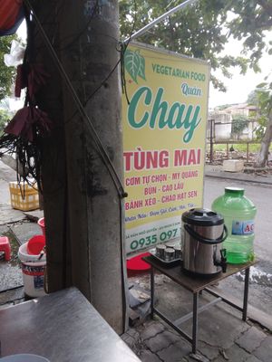 sign outside shop at Tue Tam in Da Nang