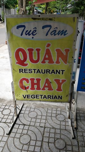 Sign at Tue Tam in Da Nang
