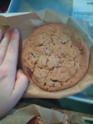 A big cookie at Deig Bakery in Reykjavik