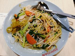 Hokkien noodles. at e Veg 益素食 - NorthPoint           in North Singapore