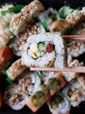 Uramaki vegano at Gokan Sushi in Bilbao