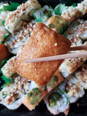 Nigiri vegano at Gokan Sushi in Bilbao