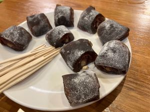 Complimentary dessert: brown sugar mochi at XiángHé 祥和 - Serenity in Taipei