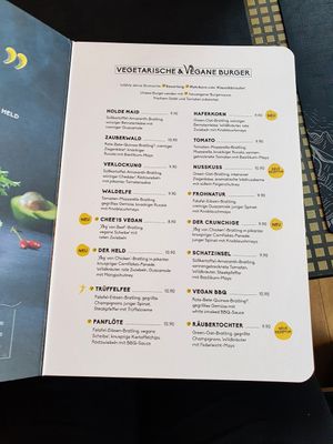 Vegetarisch / vegane Karte at Peter Pane - Leuchtturm in Rostock