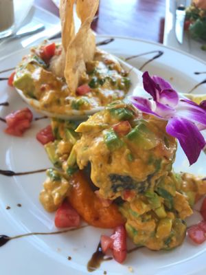 Super good stuffed avocado special  at Green Peas in Culver City