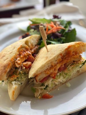 Vegan buffalo chicken sandwich  at Green Peas in Culver City