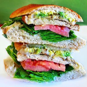 Vegan Habanero Chick’n Sandwich  at Green Peas in Culver City