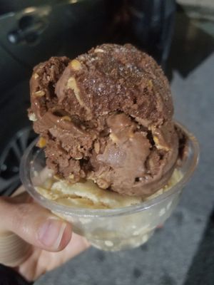 Chocolate Crunch and Peanut Butter at Sylwia's Ice Cream in Cape Coral