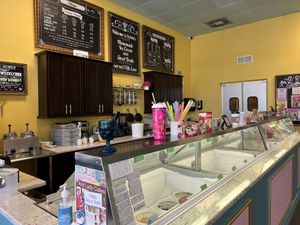 Serving area  at Sylwia's Ice Cream in Cape Coral