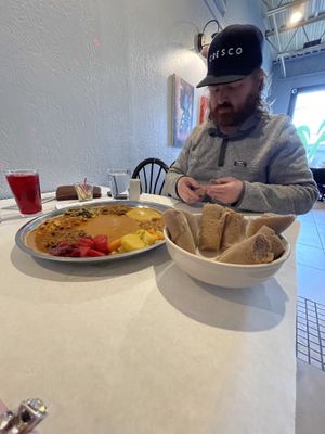 Injera  at Nile Vegan in Columbus
