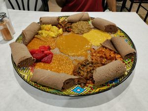 For 2 people. We had leftovers at Nile Vegan in Columbus