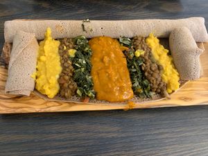 Chickpea platter  at Nile Vegan in Columbus