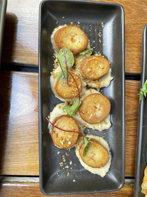 Mushroom scallops (delicious)  at The Woods in Brisbane