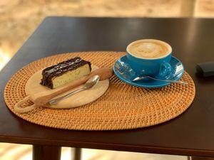 It was a little hard to find the place. The cafe is located in a side street and currently extensive construction work is taking place. I was warmly welcomed and offered the cake o at The Cookiss in Da Nang