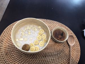 Porridge with tangerine pumpkin jam at The Cookiss in Da Nang