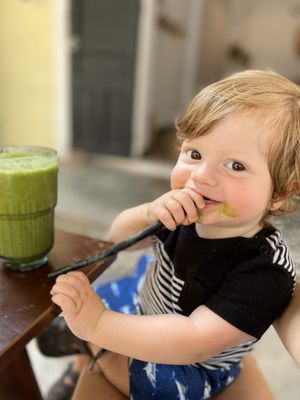 Green smoothie is given a 👍🏼 at The Cookiss in Da Nang