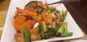 Stirfry veg and basil at Yim Yam in Yarraville