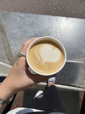 oat cappuccino  at Back to Black - Weteringstraat in Amsterdam