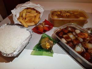 Our vegan order at Tim Tim in Shrewsbury