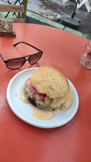 Savoury concha at Vegamo Deli in Mexico City