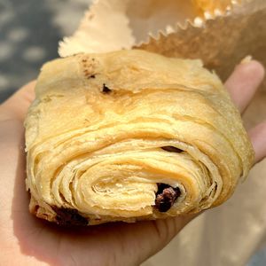 chocolate croissant - just okay   at Vegamo Deli in Mexico City
